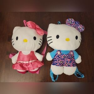 Hello Kitty Plush Backpack Pair